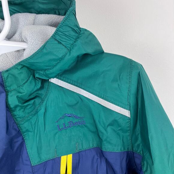 L.L. Bean Kids Lined Trail Model Wind and Rain Jacket Color Block S 4T - Picture 4 of 15